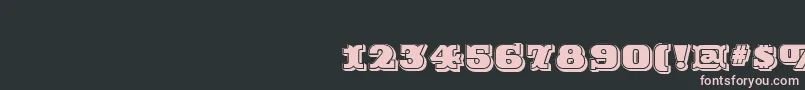 フォントRutinDecorShaded – 黒い背景にピンクのフォント