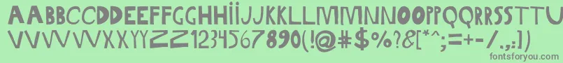 Police GabiSansIrregular – polices grises sur fond vert