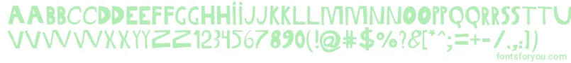 Подробнее о шрифте GabiSansIrregular Шрифт GabiSansIrregular – зелёные шрифты