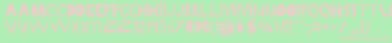 GabiSansIrregular Font – Pink Fonts on Green Background