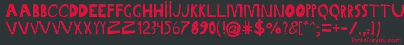 fuente GabiSansIrregular – Fuentes Rojas Sobre Fondo Negro
