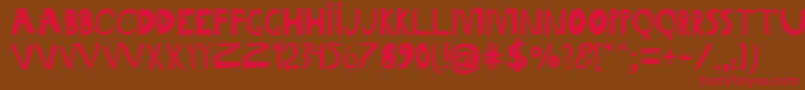 GabiSansIrregular Font – Red Fonts on Brown Background
