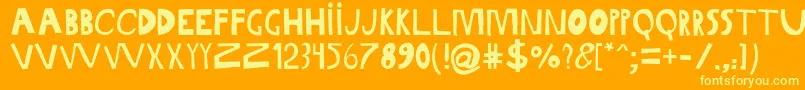 En savoir plus sur la police GabiSansIrregular Police GabiSansIrregular – polices jaunes sur fond orange