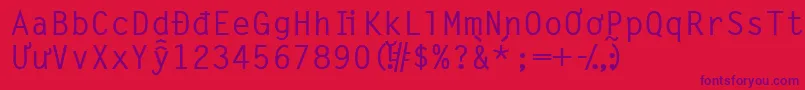 Vietnamese7timesssk Font – Purple Fonts on Red Background