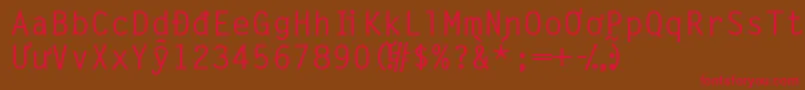 Vietnamese7timesssk Font – Red Fonts on Brown Background