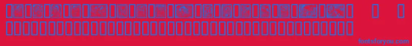 フォントAngelsfairies – 赤い背景に青い文字