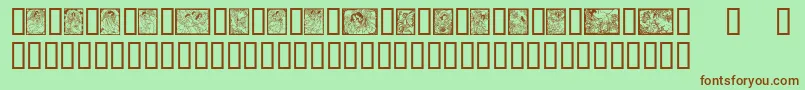 Angelsfairies-fontti – ruskeat fontit vihreällä taustalla