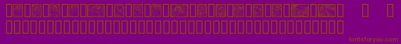 フォントAngelsfairies – 紫色の背景に茶色のフォント