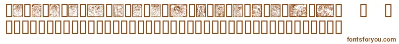 Шрифт Angelsfairies – коричневые шрифты на белом фоне