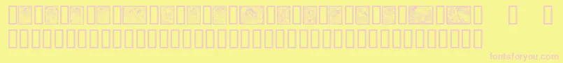 フォントAngelsfairies – ピンクのフォント、黄色の背景