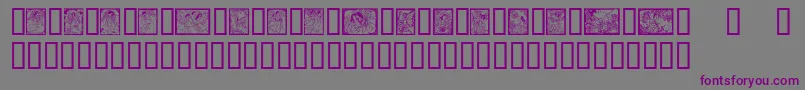 フォントAngelsfairies – 紫色のフォント、灰色の背景
