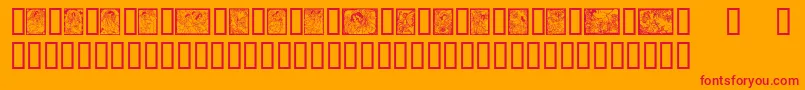 フォントAngelsfairies – オレンジの背景に赤い文字