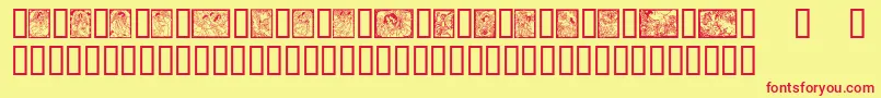 Angelsfairies Font – Red Fonts on Yellow Background