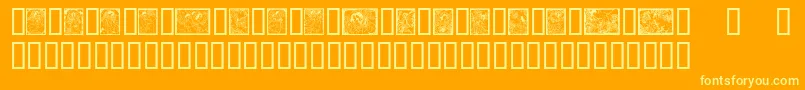 Angelsfairies Font – Yellow Fonts on Orange Background