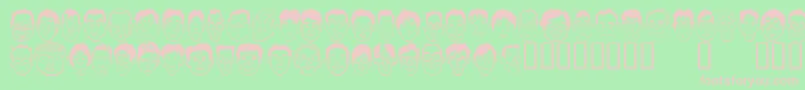 Sakabe People04 Font – Pink Fonts on Green Background