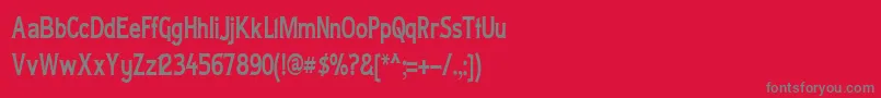 Ladycn Font – Gray Fonts on Red Background