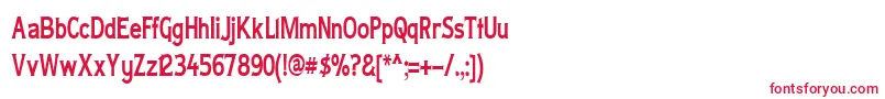 Ladycn Font – Red Fonts on White Background