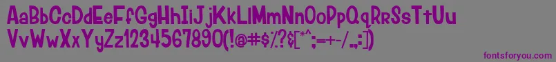 Шрифт LumberjackRegular – фиолетовые шрифты на сером фоне