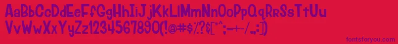 LumberjackRegular Font – Purple Fonts on Red Background