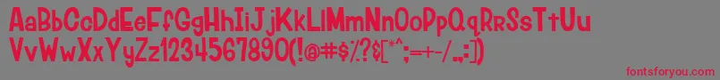 フォントLumberjackRegular – 赤い文字の灰色の背景