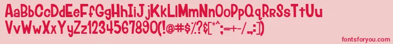 LumberjackRegular Font – Red Fonts on Pink Background