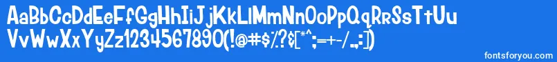 LumberjackRegular Font – White Fonts on Blue Background