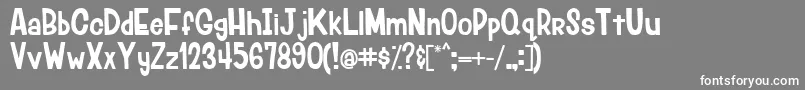 LumberjackRegular Font – White Fonts on Gray Background