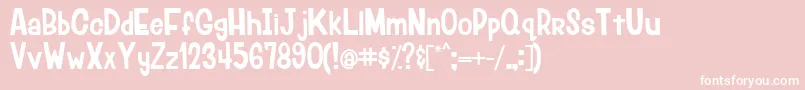 フォントLumberjackRegular – ピンクの背景に白い文字