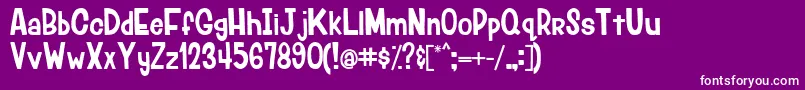 LumberjackRegular Font – White Fonts on Purple Background