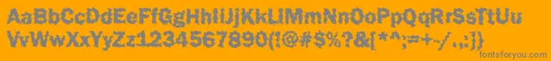 Funky44Bold Font – Gray Fonts on Orange Background