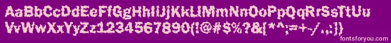 Funky44Bold Font – Pink Fonts on Purple Background