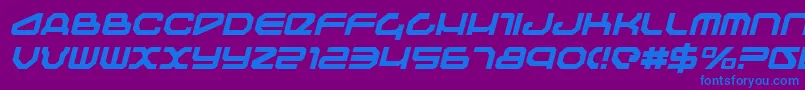Шрифт TravelerItalic – синие шрифты на фиолетовом фоне