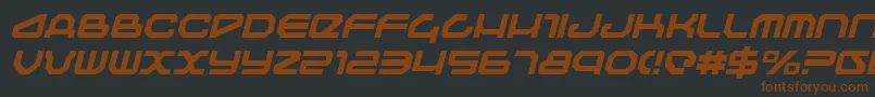 TravelerItalic Font – Brown Fonts on Black Background