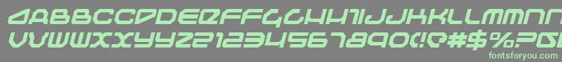 TravelerItalic Font – Green Fonts on Gray Background