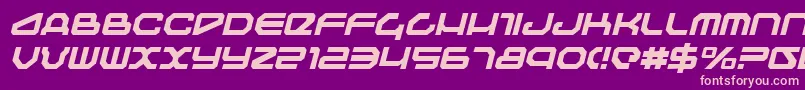 TravelerItalic Font – Pink Fonts on Purple Background