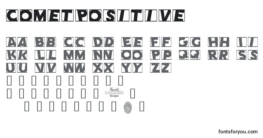 A fonte CometPositive – alfabeto, números, caracteres especiais