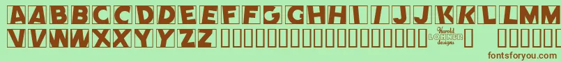 CometPositive-fontti – ruskeat fontit vihreällä taustalla