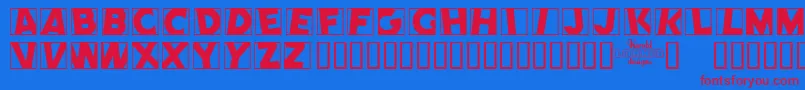 CometPositive Font – Red Fonts on Blue Background