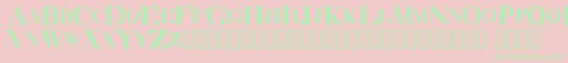 Dindrkco Font – Green Fonts on Pink Background