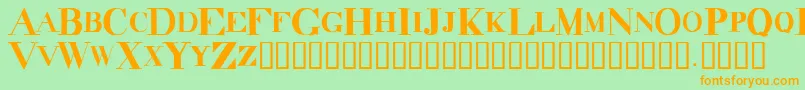 Dindrkco Font – Orange Fonts on Green Background