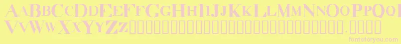 Dindrkco Font – Pink Fonts on Yellow Background