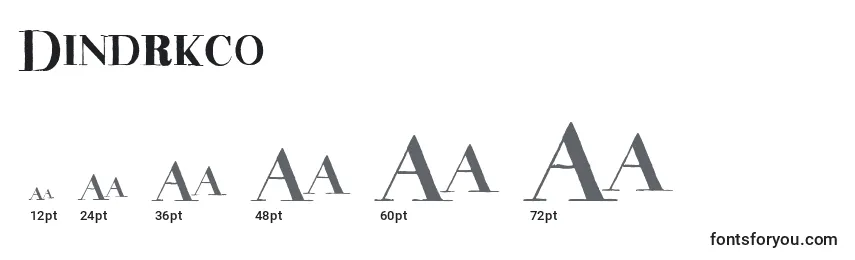 Dindrkco Font Sizes