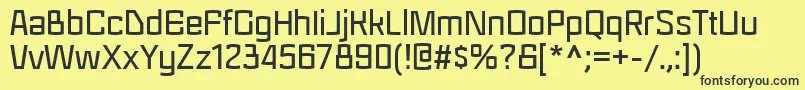 Regra Font – Black Fonts on Yellow Background
