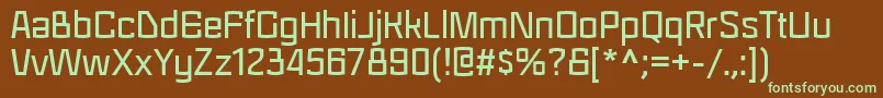 Шрифт Regra – зелёные шрифты на коричневом фоне