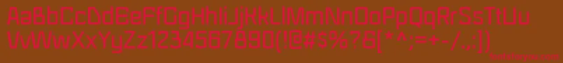 Regra Font – Red Fonts on Brown Background