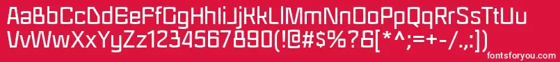 Regra Font – White Fonts on Red Background