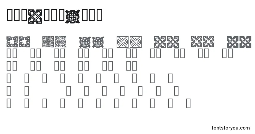Schriftart KrKelticTwo – Alphabet, Zahlen, spezielle Symbole