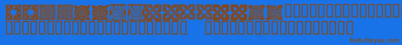 KrKelticTwo Font – Brown Fonts on Blue Background