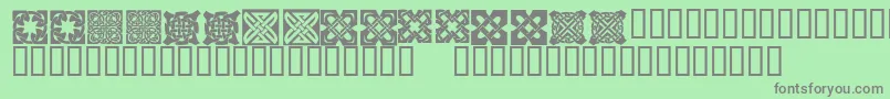 KrKelticTwo Font – Gray Fonts on Green Background