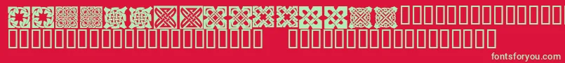 KrKelticTwo Font – Green Fonts on Red Background